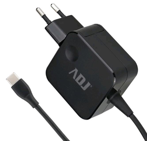 ADJ 160-00147 ALIMENTATORE NOTEBOOK USB-C 65W COMPATIBILE CON APPLE CAVO 1.5 MT NERO